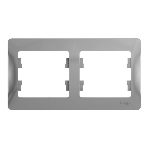 Рамка 2-пост.GLOSSA алюм. GSL000302 (1063724)