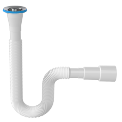 Сифон гофрированный для умывальника ZEGOR 1 1/4''х40/50 75см, неразборный (Y120-9)