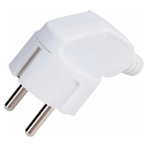 Вилка STEKKER 2P+Е угловая 16А белая PPG16-41-202 32850