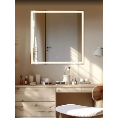 Зеркало EVA GOLD 80х80 см с LED подсветкой 