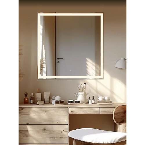 Зеркало EVA GOLD 80х80 см с LED подсветкой 