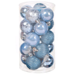 Шары новогодние набор 20шт SYQB-0120197 4см голубые