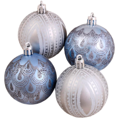 Шары новогодние ЗИМНЕЕ ВОЛШЕБСТВО набор 9шт 6см 