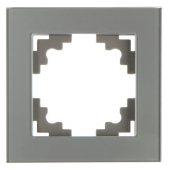 Рамка 1-пост Катрин стекло серебро GFR00-7001-03