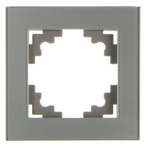 Рамка 1-пост Катрин стекло серебро GFR00-7001-03