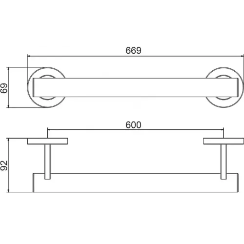 Поручень настенный GAPPO G8106-3 ручка, сатин золотой