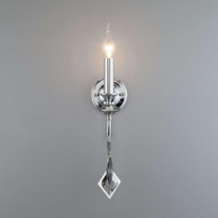 Светильник настенный EUROSVET 10110/1 хром/дымчатый хрусталь Strotskis