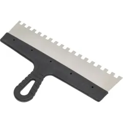 Шпатель СИБРТЕХ зуб. нерж. 350мм/10х10мм (85507)