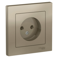 Розетка 2P AtlasDesign в сборе шампань SchE ATN000540