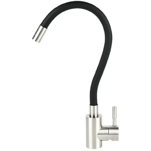 Смеситель для кухни SOLONE EZA4-F090 KB, чёрный гибкий излив