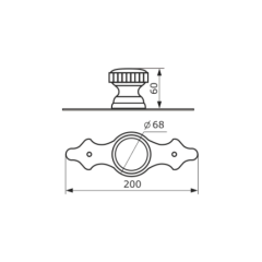 /Ручка декоративная Домарт мод. 7 черный (13665)