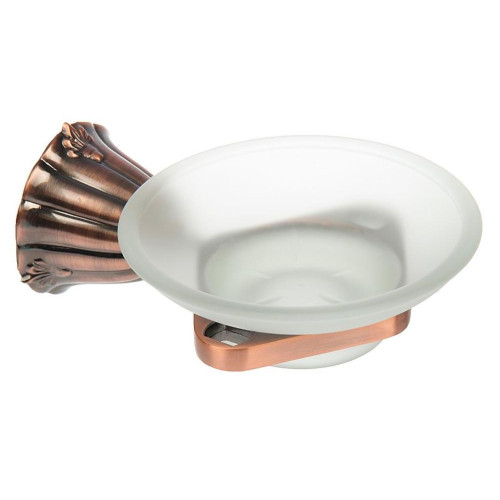 |Мыльница настенная Колокольчик стеклянная 9258 цвет медь