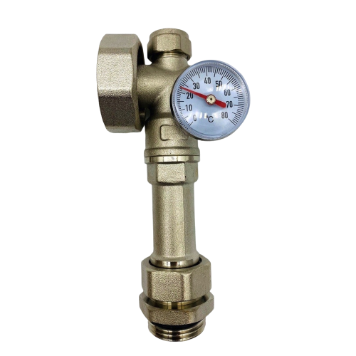 Смесительный узел для теплого пола TIM с термостатическим клапаном 130/180мм JH-1035