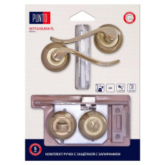 Комплект ручек PUNTO с защелкой/c фикс.LM/A SET72R.TL54.OLIVIA/HD ABG-6 бронза (45709)
