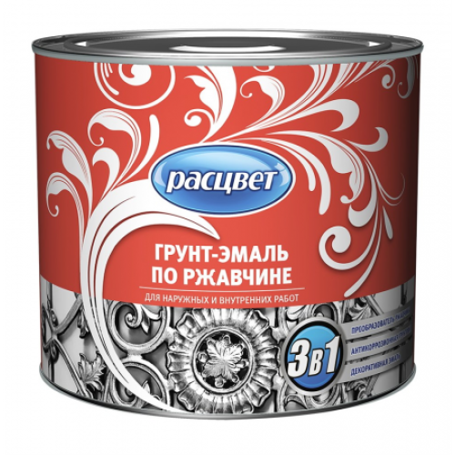 Грунт-эмаль РАСЦВЕТ по ржавчине алкидная белая 1,9 кг