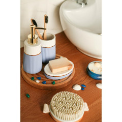 |Набор для ванной SAVANNA Grace, 3 предмета (дозатор,стакан,мыльница), цвет сиреневый,белый