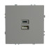 Розетка PC+Type A+C 20W ЭМИЛИ платиново-серый RST10-5115-10