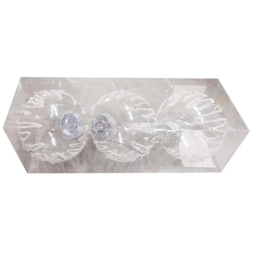 Шары новогодние набор 3шт 8см 