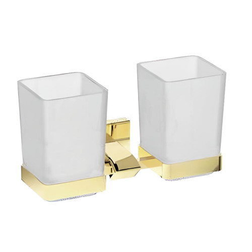 Держатель GAPPO G0708-3 для 2х стаканов, золотой