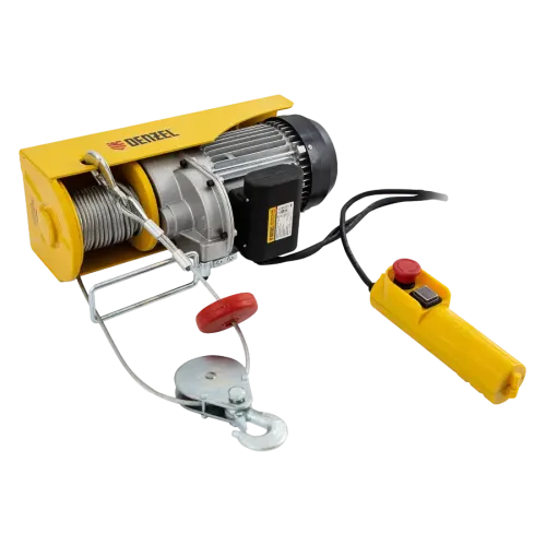 Тельфер электрический DENZEL TF-1000 (1т, 1600 Вт, высота 12 м, 8 м/мин) (52016)