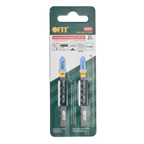 Пилки для лобзика FIT T118AF 2шт.(40971)