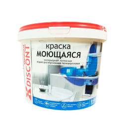 Краска в/д ОРЕОЛ ДИСКОНТ Интерьерная Моющаяся Матовая Белая 3,0кг