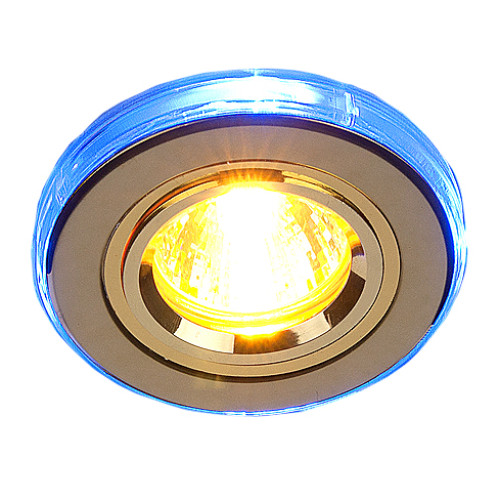Свет. точ. ES 2060/2 MR16 золото/синяя подсветка(*1)