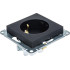 Розетка 2P+Е AtlasDesign шторки карбон SchE ATN001045