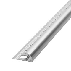 Профиль под плитку алюм. 9мм наруж. 2,7м Серебро Люкс (ПК 03-9.2700.01л Лука)