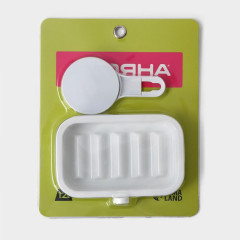 Мыльница ДОЛЯНА на липучке, цвет белый (10130833)