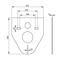 Звукоизоляционная плита для подвесного унитаза ALCAPLAST M 91