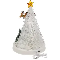Фигурка декоративная Ёлка кристалл 21х21х31,5см (свет и музыка) Y4-9364 (502813)