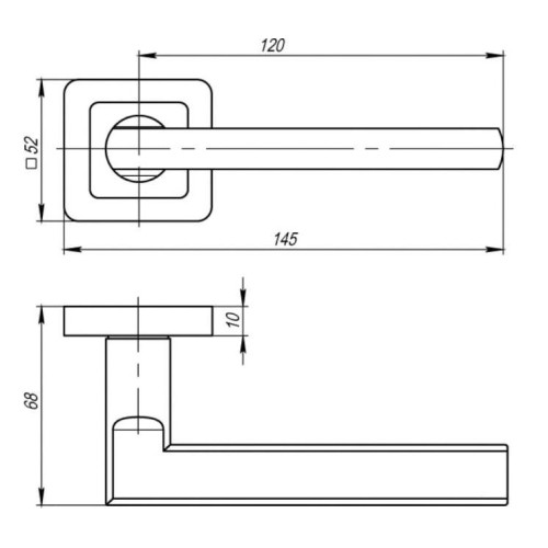 Ручки раздельные PUNTO PLUTON K.QR52.GR/CP-23 графит/хром (37013)