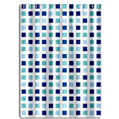 Шторка для ванной HAIBA HB75063 180x180cм 12 колец, квадраты (838530)