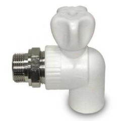 Кран шаровый п/п угловой для радиатора KALDE нар. резьба ф 20х3/4