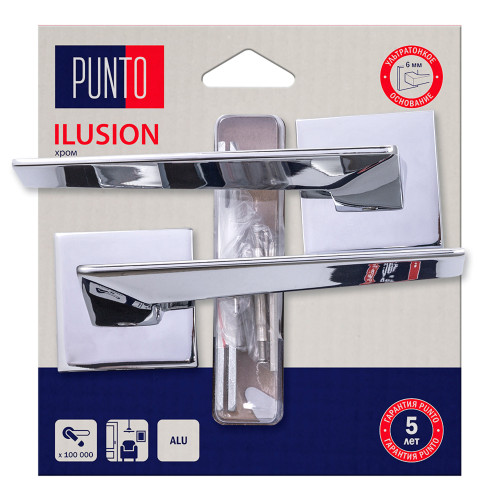 Ручки раздельные PUNTO LM/A K.QS52.ILUSION/HD CP-8 хром (45579)