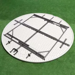 Мебель садовая Green Days Марьяна MAX 180х180х74см круглый стол+6 стульев, пластиковая столешница, белый (354923)