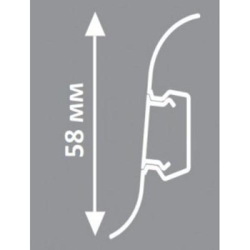 Плинтус WINART 854 с мягким краем 58мм (2,5м)