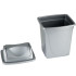 Корзина для бумаг СТАММ 12л вращающаяся крышка, серый металлик (1083073)