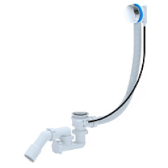 Сифон для ванны полуавтомат АНИПЛАСТ ЕМ321 1 1/2''х40 с трубой 40х50 регулируемый
