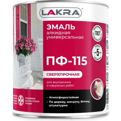 Эмаль ПФ-115 Лакра Черный 2,8кг Л-С