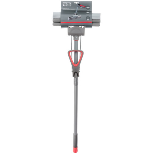 Швабра VETTA двойной ряд роликов 28см, телескопическая ручка 109-132см (444-354)