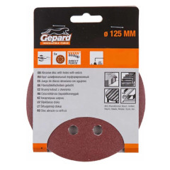 Круг шлиф. GEPARD перф. 125мм Р40 5шт (GP5001-40)