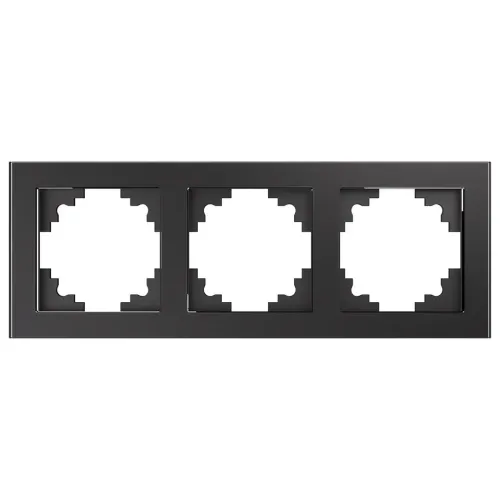 Рамка 3-пост Катрин стекло графит GFR00-7003-06