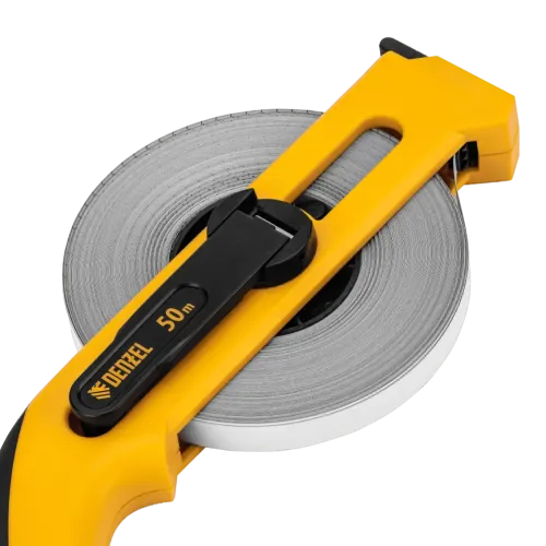 Рулетка Denzel геодезическая стальная лента 50м (31492)