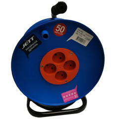 Удлинитель на катушке 4-мест. 50м 2Р (ПВС 2х2,5) ДЖЕТТ 153-550 (621758)