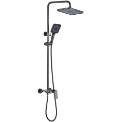 Душевая стойка EVA GOLD Vesta FS12GR-PVD оружейная сталь, латунь