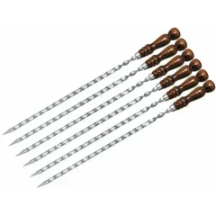 Шампур для люля с деревянной ручкой 18х40