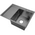 Мойка нерж. врезная РМС, MRK-5851BL-R, 580х510 мм, цвет графит, дозатор, сифон