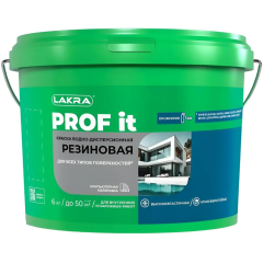 Краска резиновая ЛАКРА PROF IT для всех типов поверхностей  графит RAL 7024 6 кг